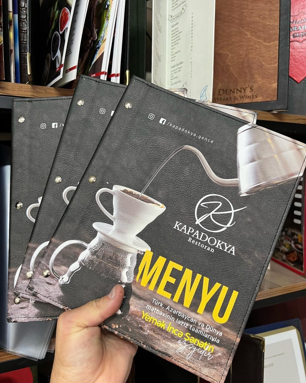 Deri Üzeri UV Baskılı Menü